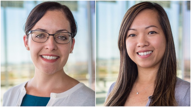 Side-by-side headshots of two new public health professors, both women.